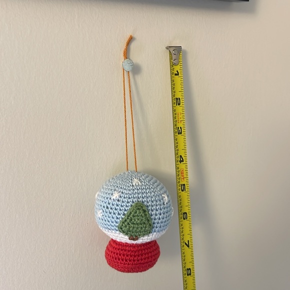 Handcrafted Snowglobe Christmas Ornament Crochet Holiday Seasonal Decor Snow - Picture 8 of 9